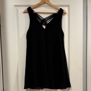 S | Urban Outfitters | Chandi & Lia Black Sleeveless Dress with Lace Front